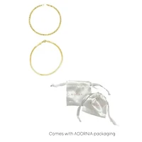 Tarnish Resistant 14k Gold Plated Watch Band and Herringbone Anklet Set