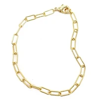 14k Gold Plated Paper Clip Chain Anklet