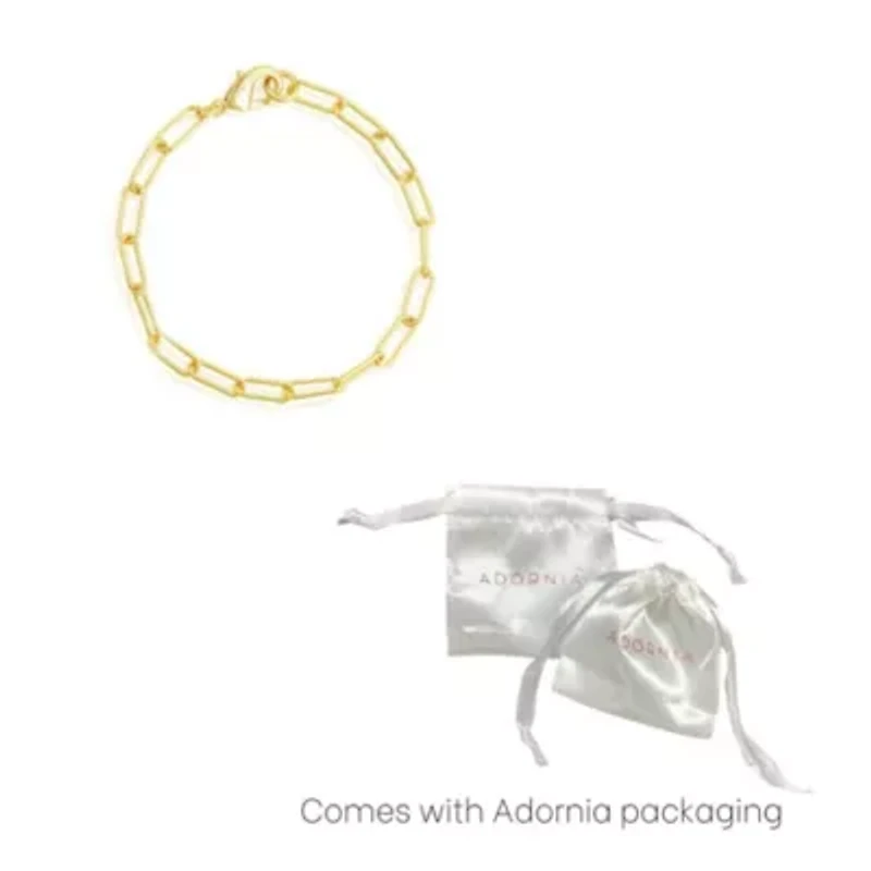 14k Gold Plated Paper Clip Chain Anklet
