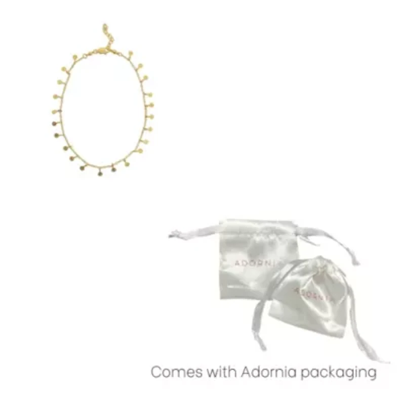 14k Gold Plated Confetti Charm Dangle Anklet
