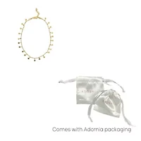 14k Gold Plated Confetti Charm Dangle Anklet