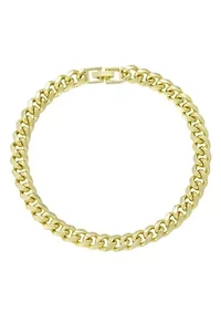 14k Gold Plated 10" 8mm Chunky Curb Chain Anklet
