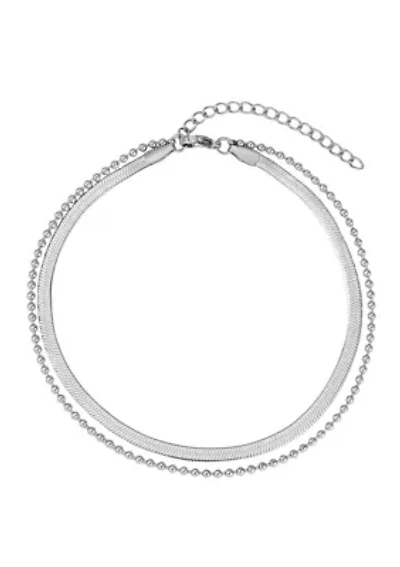 Tarnish Resistant Silver Layered Anklet