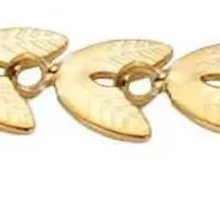 Tarnish Resistant 18k Gold Plated Set of Three Adjustable Chain Anklets
