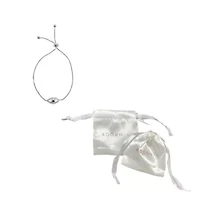 Rhodium Plated Adjustable Evil Eye Bolo Bracelet