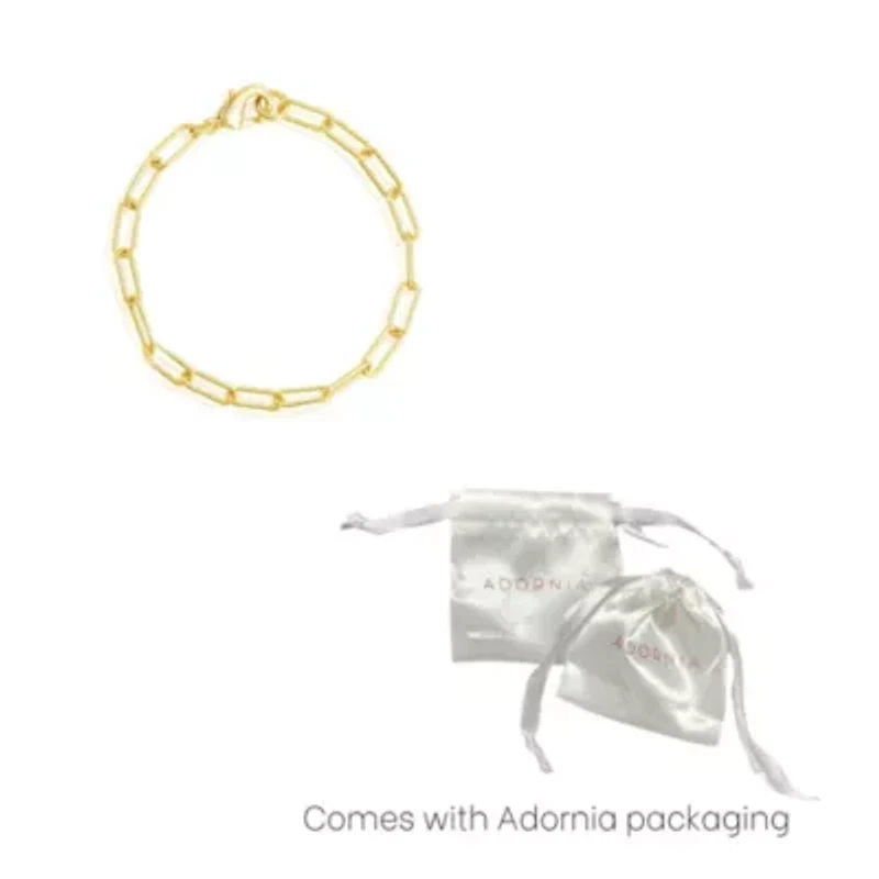 Tarnish Resistant 14k Gold Plated Chunky Paper Clip Chain Bracelet