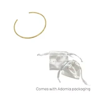 Tarnish Resistant 14k Gold Plated Thin Cuff Bracelet
