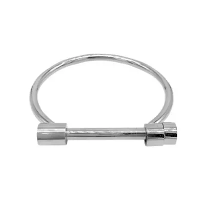 Tarnish Resistant Rhodium Plated Screw Cuff