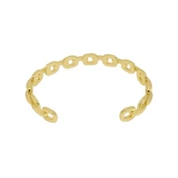 14k Gold Plated Chain Link Cuff Bracelet
