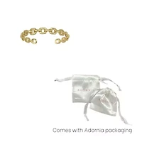 14k Gold Plated Chain Link Cuff Bracelet
