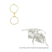 Tarnish Resistant 14k Gold Plated Heart Paper Clip Chain Set