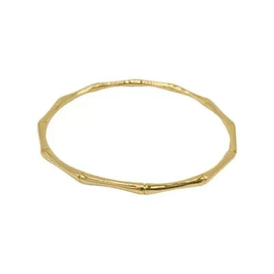 14k Gold Plated Bamboo Bangle