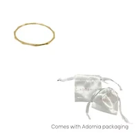 14k Gold Plated Bamboo Bangle