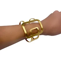 Tarnish Resistant 14k Gold Plated Sculptural Cuff