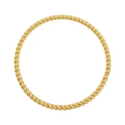 Tarnish Resistant 18k Gold Plated Rope Bangle Bracelet