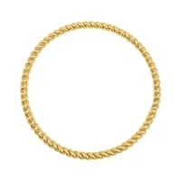 Tarnish Resistant 18k Gold Plated Rope Bangle Bracelet