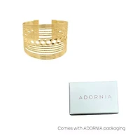 14k Gold Plated Multi Strand Cuff Bracelet