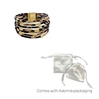 Multi Strand Leopard Print Bangle Bracelet