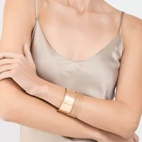 14k Gold Plated Multi Strand Tall Cuff Bracelet