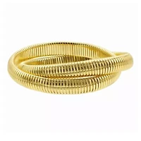 14k Gold Plated 2-Layer Omega Chain Bracelet
