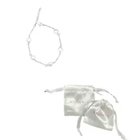 Tarnish Resistant Rhodium Plated Adjustable Station Freshwater Pearl Bracelet