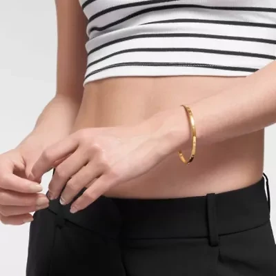 Tarnish Resistant 14k Gold Plated Bangle Stacker