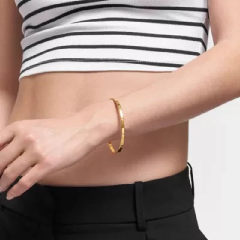 Tarnish Resistant 14k Gold Plated Bangle Stacker