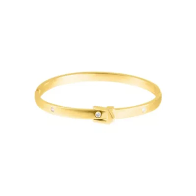 14k Gold Plated Belt Bangle Bracelet