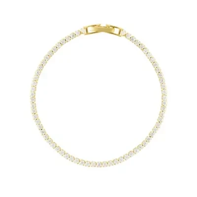 14k Gold Plated 8" Micro Tennis Bracelet