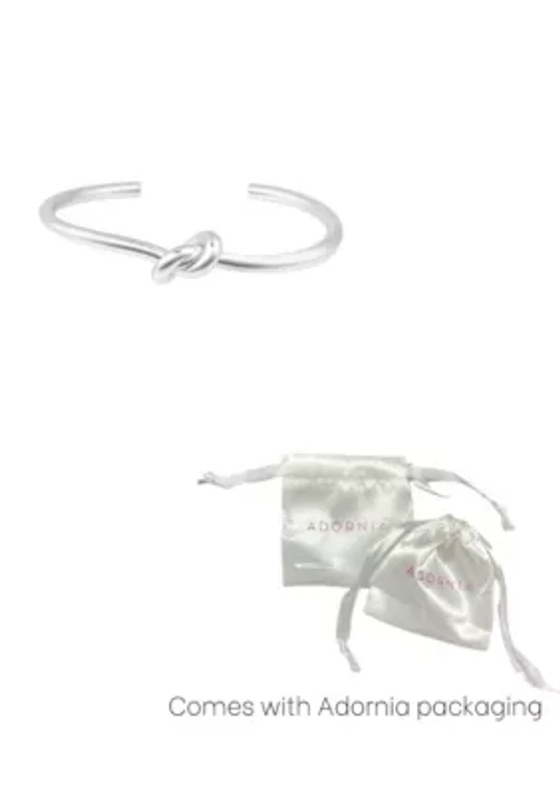 Silver Plated Knot Cuff Bracelet
