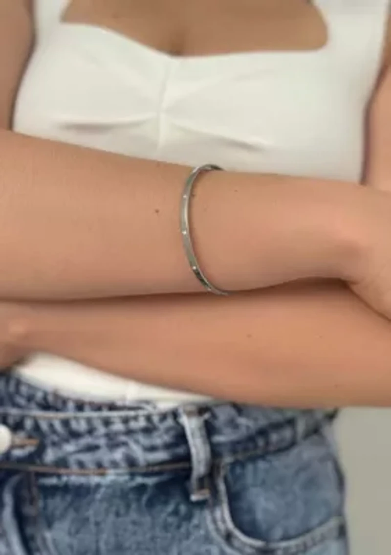 Tarnish Resistant Silver Plated Bangle Stacker