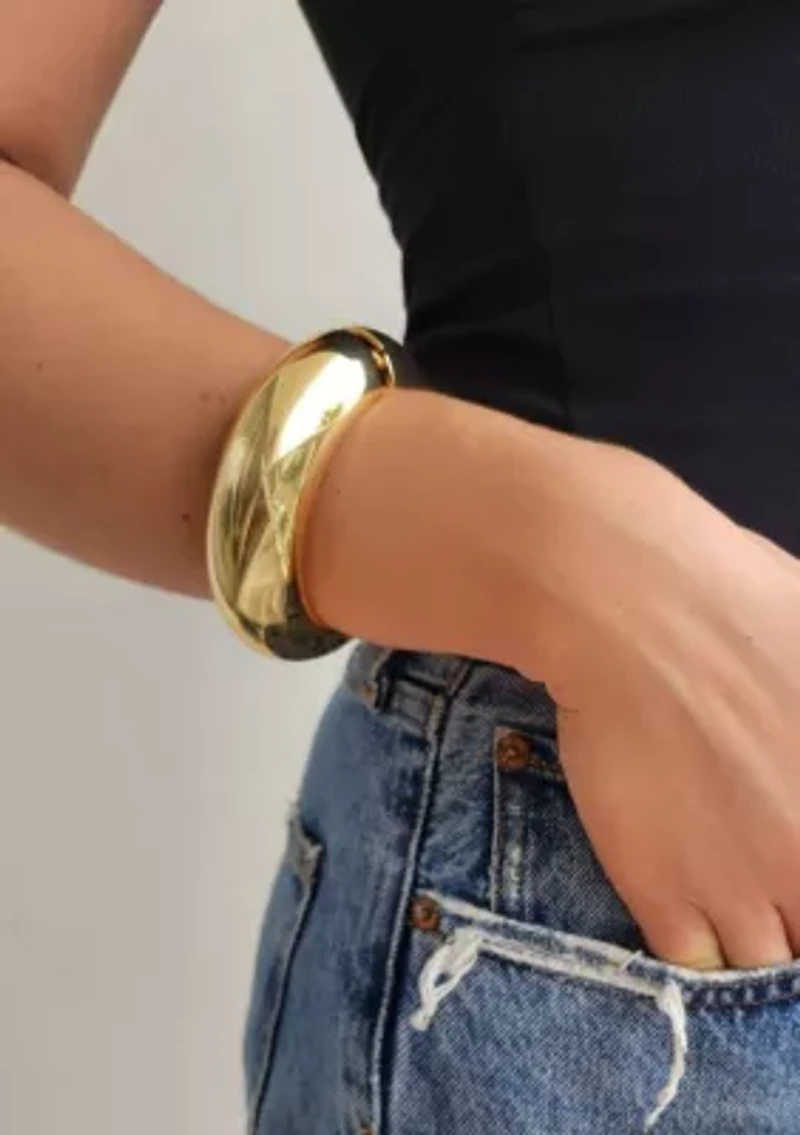 Gold Chunky Dome Bangle