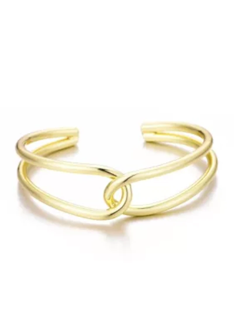 14k Gold Plated Overlapping Cuff