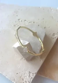 14k Gold Plated Clover Bangle