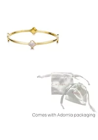 14k Gold Plated Clover Bangle