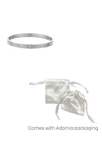 Tarnish Resistant Silver Plated Crystal Eternity Cuff
