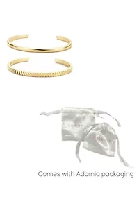 14k Gold Plated Set of Two Cuffs