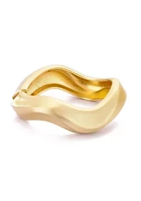 Gold Plated Wavy Chunky Bangle