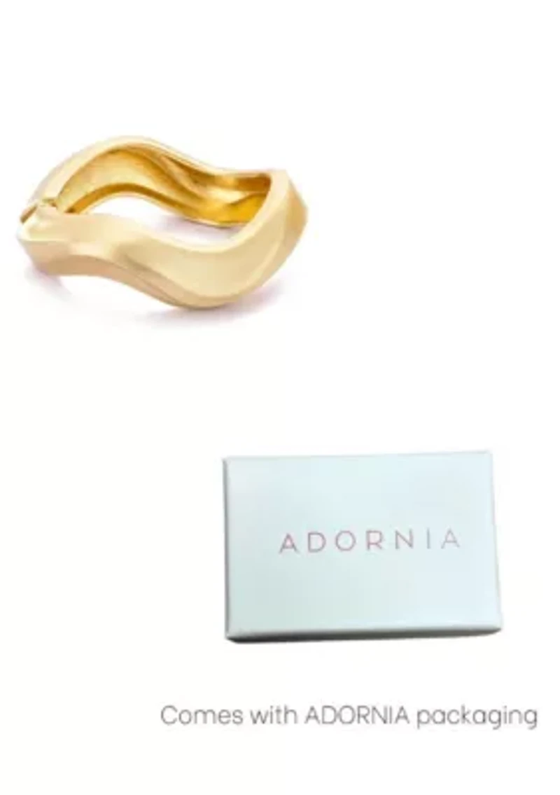 Gold Plated Wavy Chunky Bangle