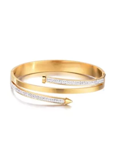 Tarnish Resistant 18k Gold Plated Chunky Nail Bangle