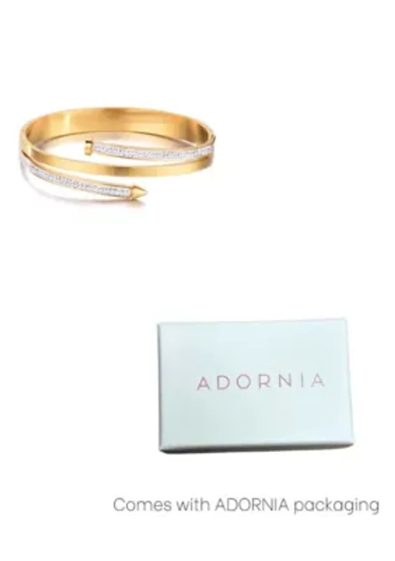 Tarnish Resistant 18k Gold Plated Chunky Nail Bangle