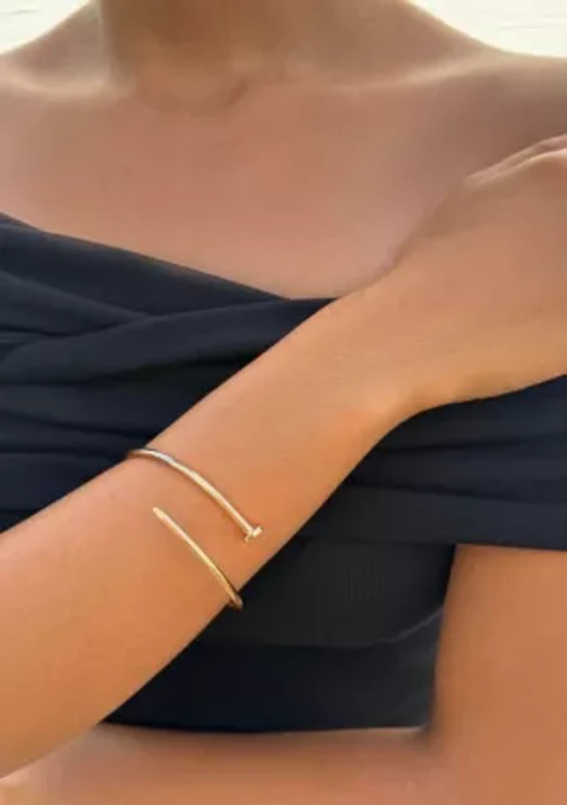 Gold Plated Thin Nail Cuff