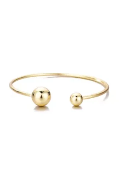 Gold Plated Spheres Cuff