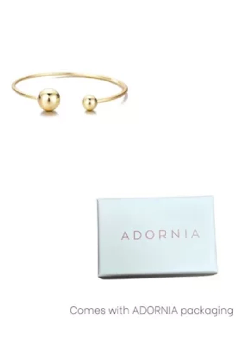 Gold Plated Spheres Cuff