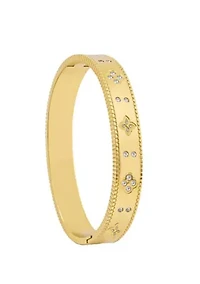 Tarnish Resistant 18k Gold Plated Clover Bangle