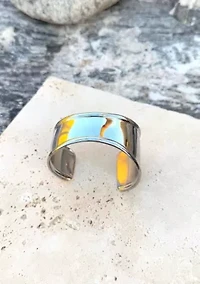 Tarnish Resistant Silver Plated Tall Curve Cuff