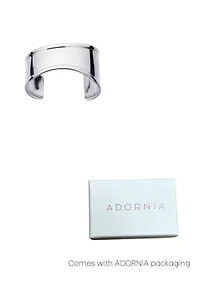 Tarnish Resistant Silver Plated Tall Curve Cuff