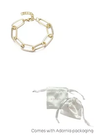 Gold Plated Chunky Paperclip Chain Bracelet