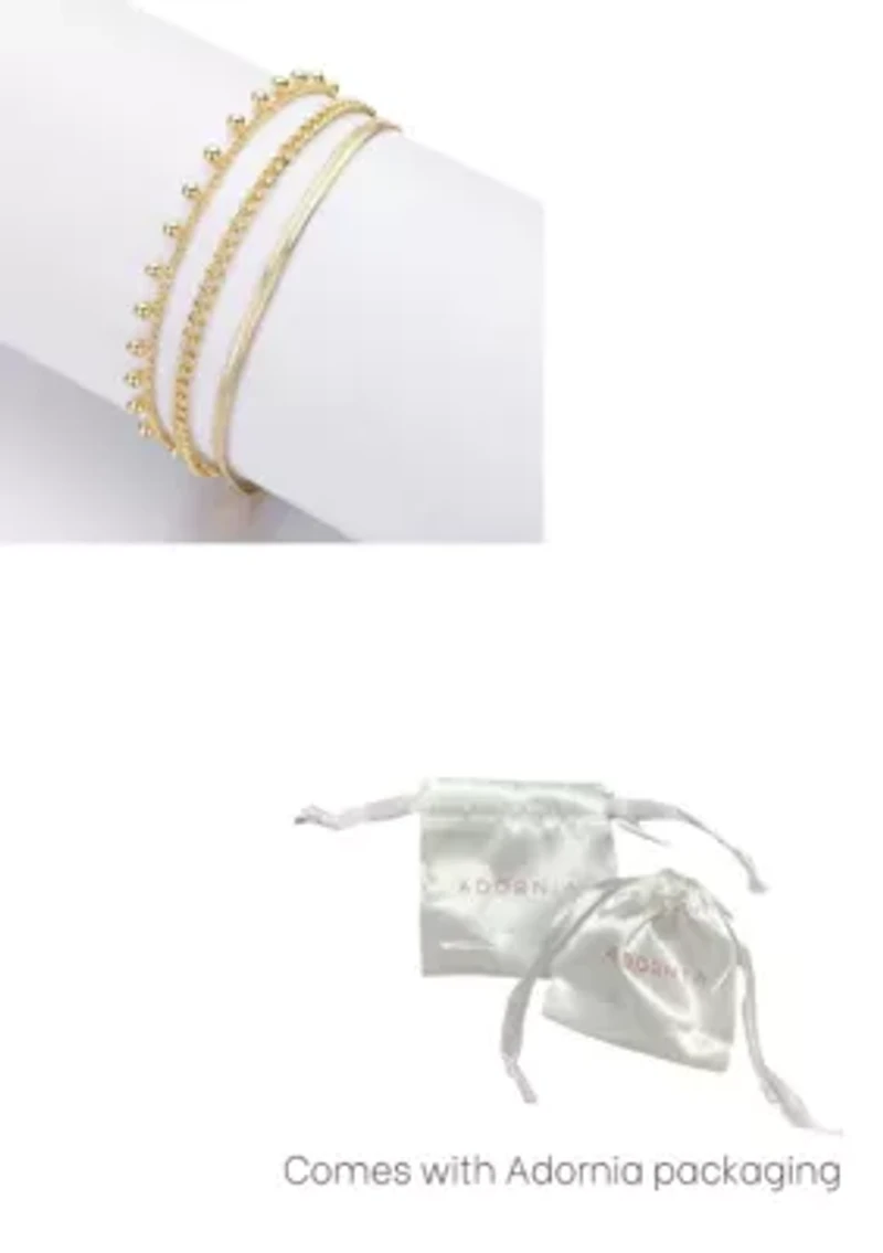 14k Gold Plated 3-Chain Set