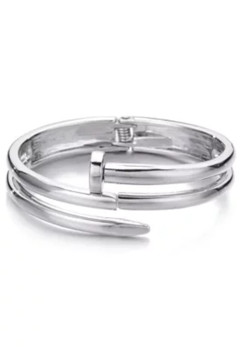 Silver Plated Hinge Nail Cuff